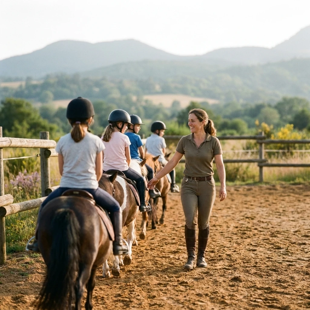 Cours de poney à Taussac, 12